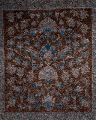 Contemporary Hand-Knotted Overdyed Gray Area Rug 10' 3" x 13' 10"