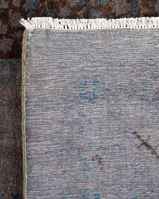 Contemporary Hand-Knotted Overdyed Gray Area Rug 10' 3" x 13' 10"
