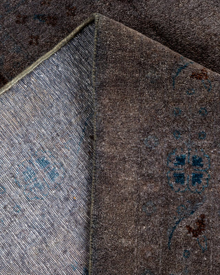 Contemporary Hand-Knotted Overdyed Gray Area Rug 10' 3" x 13' 10"