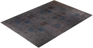 Contemporary Hand-Knotted Overdyed Gray Area Rug 10' 3" x 13' 10"