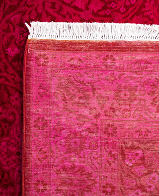 Overdyed One-of-a-Kind Wool Pink Area Rug 4' 9" x 10' 2"