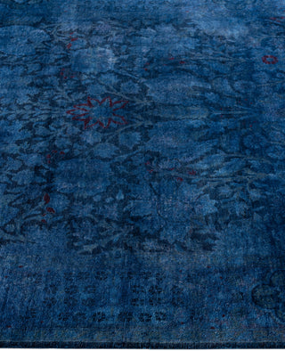 Overdyed One-of-a-Kind Wool Navy Area Rug 4' 3" x 6' 1"