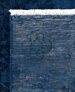 Overdyed One-of-a-Kind Wool Navy Area Rug 4' 3" x 6' 1"