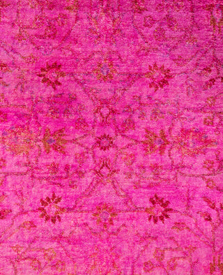 Overdyed One-of-a-Kind Wool Pink Area Rug 3' 1" x 5' 4"