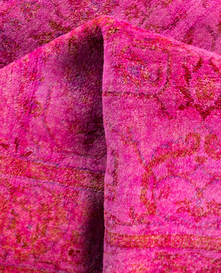 Overdyed One-of-a-Kind Wool Pink Area Rug 3' 1" x 5' 4"