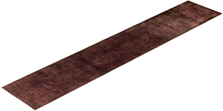 Contemporary Fine Vibrance Brown Wool Runner - 2' 7" x 14' 3"