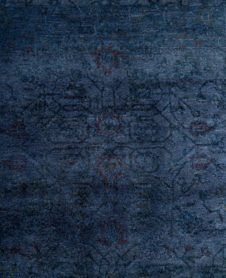 Overdyed One-of-a-Kind Wool Navy Runner 2' 7" x 15' 10"