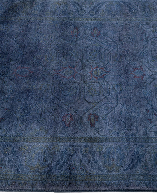 Overdyed One-of-a-Kind Wool Navy Runner 2' 7" x 15' 10"