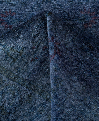 Overdyed One-of-a-Kind Wool Navy Runner 2' 7" x 15' 10"