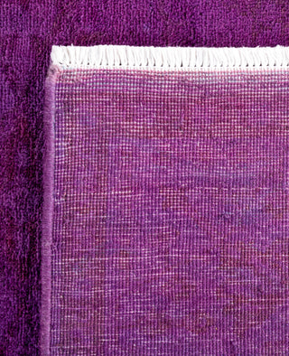 Contemporary Overdyed Wool Hand Knotted Purple Area Rug 4' 2" x 6' 0"