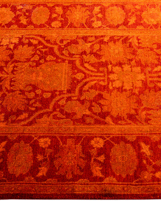 Overdyed Hand-Knotted Orange Area Rug 3' 1" x 5' 0"