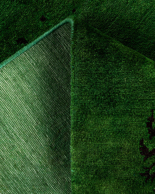Overdyed Hand-Knotted Green Area Rug 3' 0" x 5' 2"