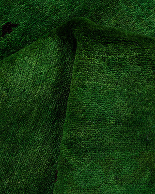 Overdyed Hand-Knotted Green Area Rug 3' 0" x 5' 2"