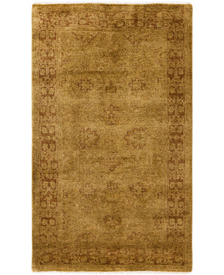 Overdyed Hand-Knotted Wool Modern-Contemporary Brown Area Rug 3' 1" x 5' 2"
