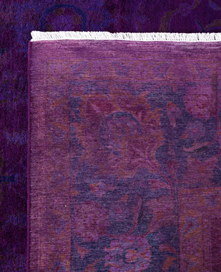 Overdyed One-of-a-Kind Wool Purple Area Rug 9' 2" x 12' 5"