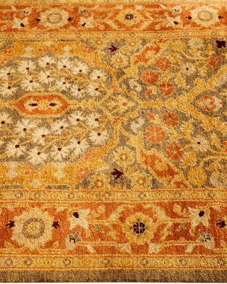 Traditional Hand-Knotted Green Runner 3' 1" x 22' 1"