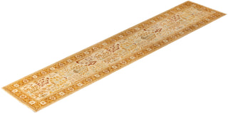 Traditional Hand-Knotted Ivory Runner 2' 7" x 13' 10"