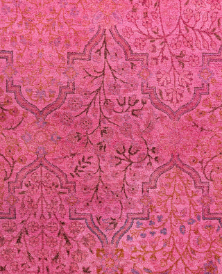 Overdyed One-of-a-Kind Wool Pink Square Area Rug 12' 4" x 12' 6"