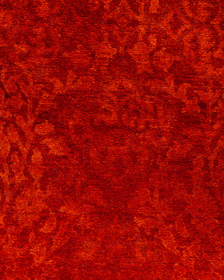 Overdyed Hand-Knotted Orange Runner 2' 7" x 7' 8"