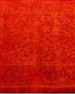 Overdyed Hand-Knotted Orange Runner 2' 7" x 7' 8"
