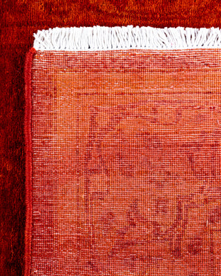 Overdyed Hand-Knotted Orange Runner 2' 7" x 7' 8"