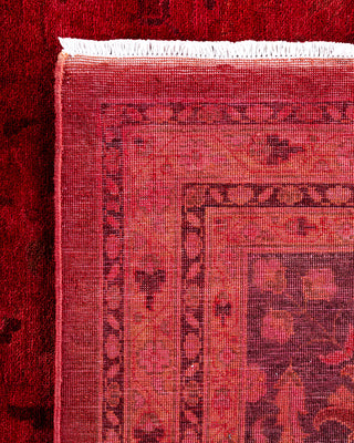 Overdyed Hand-Knotted Red Area Rug 12' 2" x 15' 9"