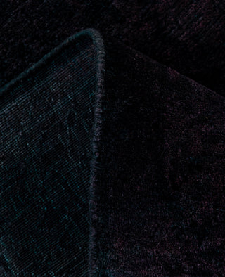 Contemporary Overdyed Wool Hand Knotted Black Runner 2' 7" x 7' 10"
