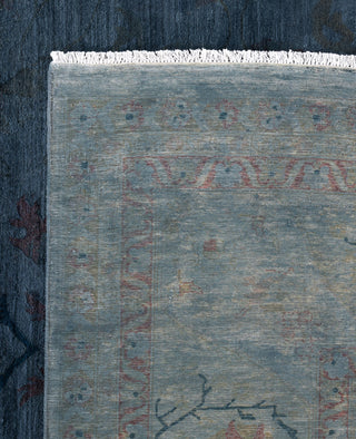 Overdyed One-of-a-Kind Wool Blue Area Rug 12' 9" x 18' 10"