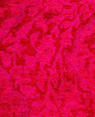 Contemporary Overdyed Wool Hand Knotted Pink Runner 2' 6" x 23' 10"