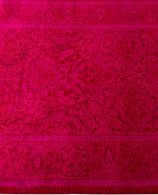 Contemporary Overdyed Wool Hand Knotted Pink Runner 2' 6" x 23' 10"
