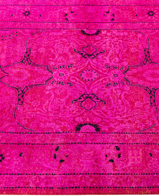 Overdyed One-of-a-Kind Wool Pink Runner 2' 6" x 16' 1"