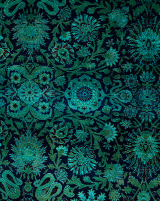 Overdyed Hand-Knotted Blue Area Rug 10' 1" x 15' 10"