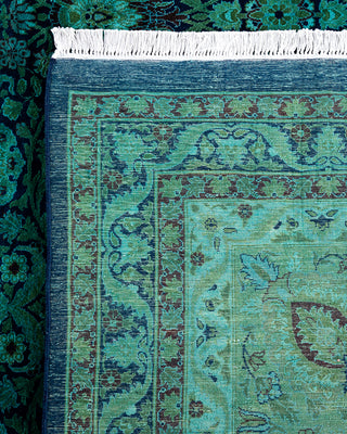 Overdyed Hand-Knotted Blue Area Rug 10' 1" x 15' 10"