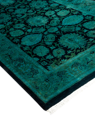 Contemporary Fine Vibrance Blue Wool Runner - 2' 7" x 11' 10"