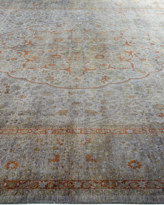 Contemporary Hand Knotted Overdyed Gray Area Rug 10' 0" x 13' 7"