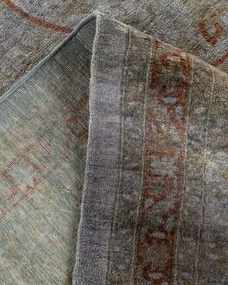 Contemporary Hand Knotted Overdyed Gray Area Rug 10' 0" x 13' 7"