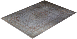 Contemporary Hand Knotted Overdyed Gray Area Rug 10' 0" x 13' 7"