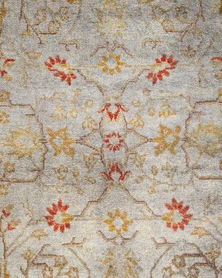Contemporary Hand Knotted Overdyed Gray Area Rug 4' 3" x 6' 4"
