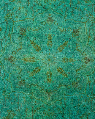 Contemporary Hand Knotted Overdyed Green Area Rug 3' 3" x 5' 3"