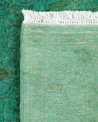 Contemporary Hand Knotted Overdyed Green Area Rug 3' 3" x 5' 3"