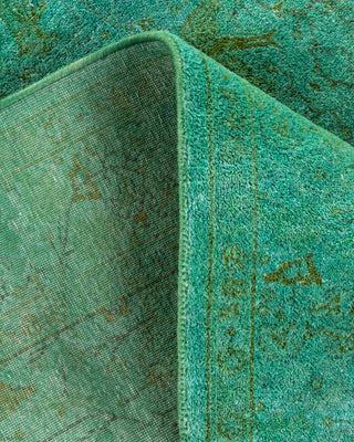 Contemporary Hand Knotted Overdyed Green Area Rug 3' 3" x 5' 3"