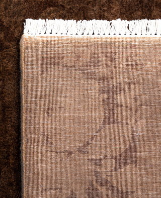 Overdyed One-of-a-Kind Wool Brown Runner 2' 8" x 11' 9"