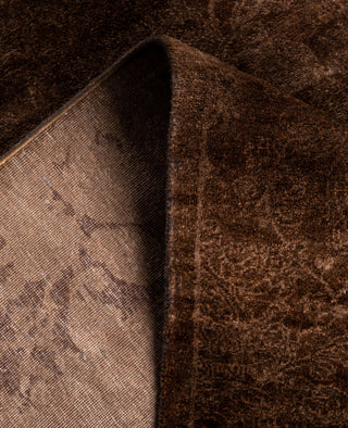 Overdyed One-of-a-Kind Wool Brown Runner 2' 8" x 11' 9"