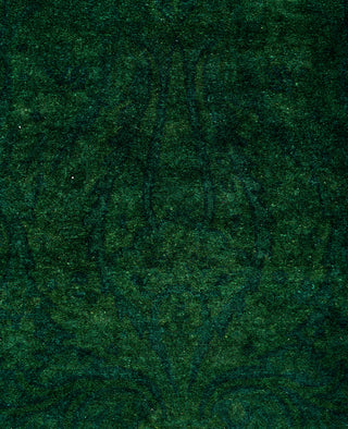 Overdyed One-of-a-Kind Wool Green Runner 2' 7" x 9' 0"