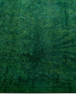 Overdyed One-of-a-Kind Wool Green Runner 2' 7" x 9' 0"