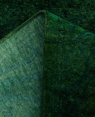 Overdyed One-of-a-Kind Wool Green Runner 2' 7" x 9' 0"