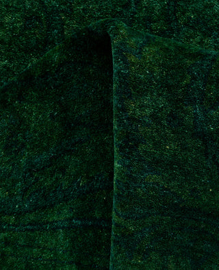 Overdyed One-of-a-Kind Wool Green Runner 2' 7" x 9' 0"