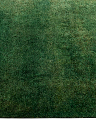 Overdyed One-of-a-Kind Wool Green Runner 2' 9" x 4' 3"