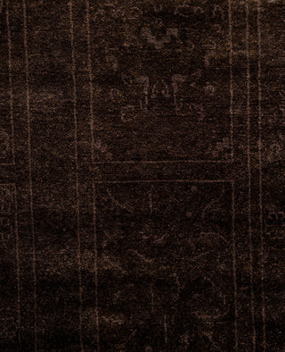 Overdyed One-of-a-Kind Wool Brown Runner 2' 7" x 4' 4"