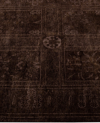 Overdyed One-of-a-Kind Wool Brown Runner 2' 7" x 4' 4"